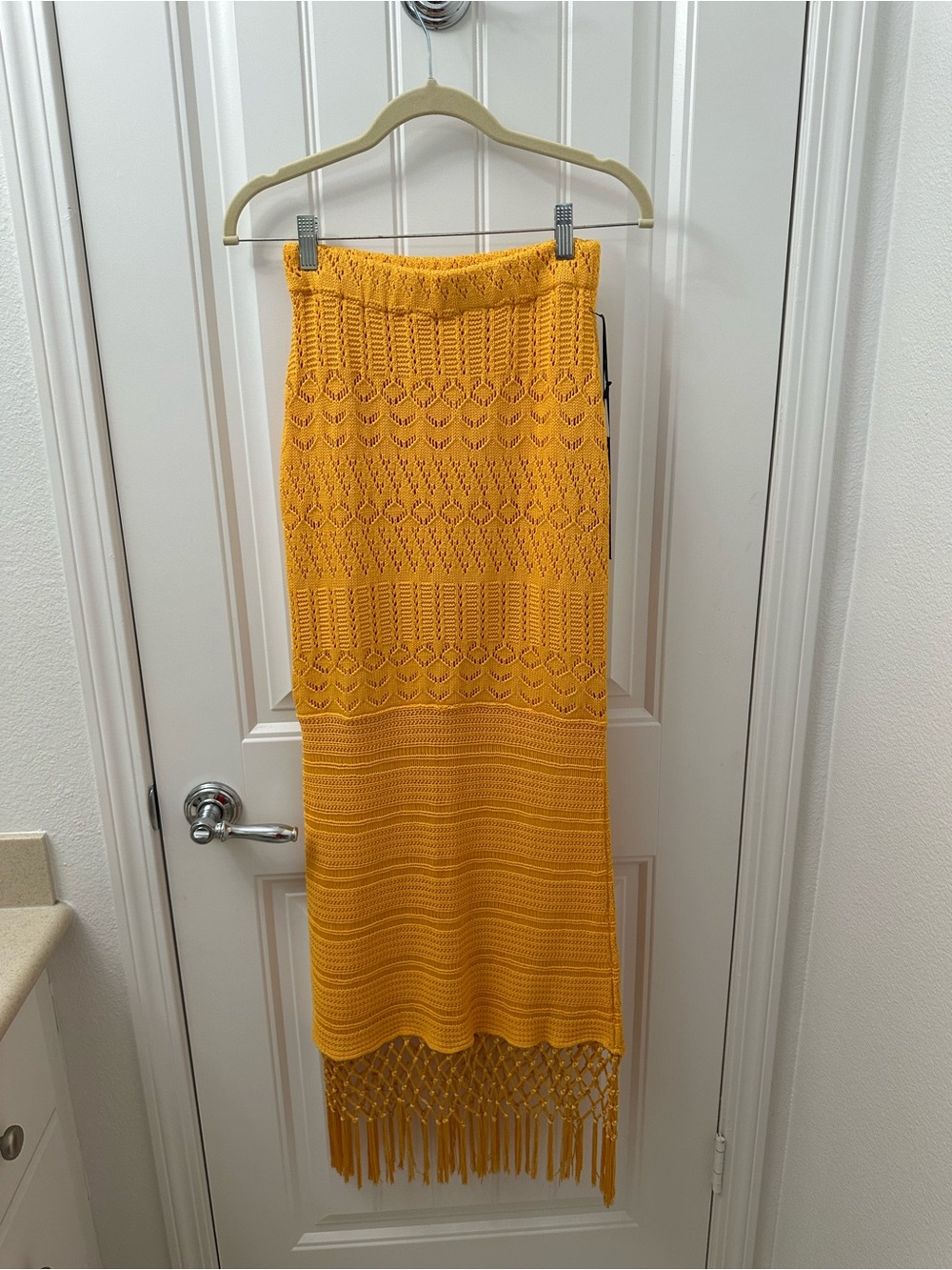 House of Harlow x Revolve Sandra Crochet Fringe Maxi Skirt